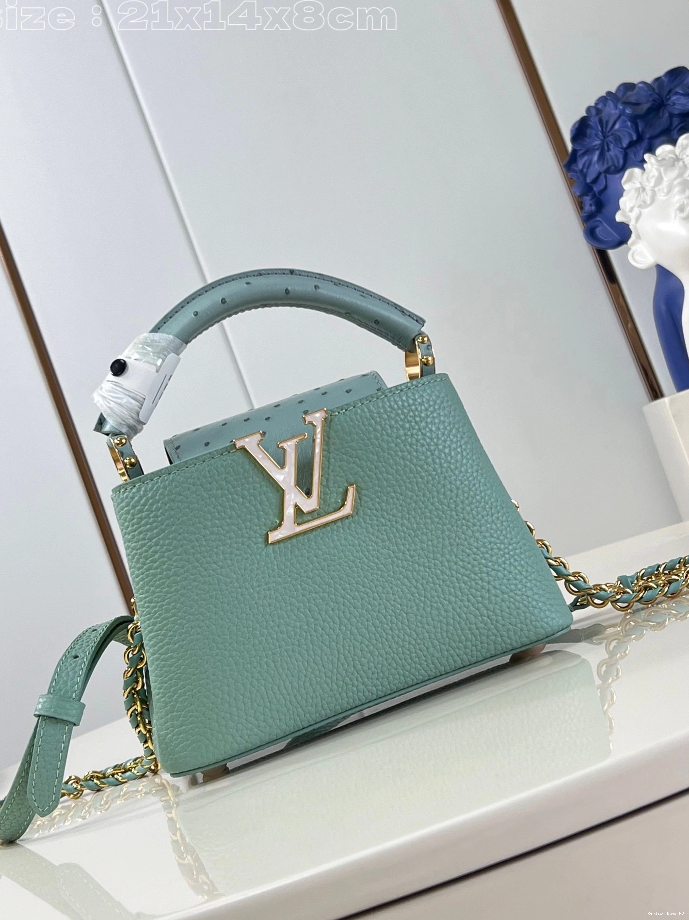 Affordable VUITTON LOUIS MINI-22*12*8CM CAPUCINES 0728